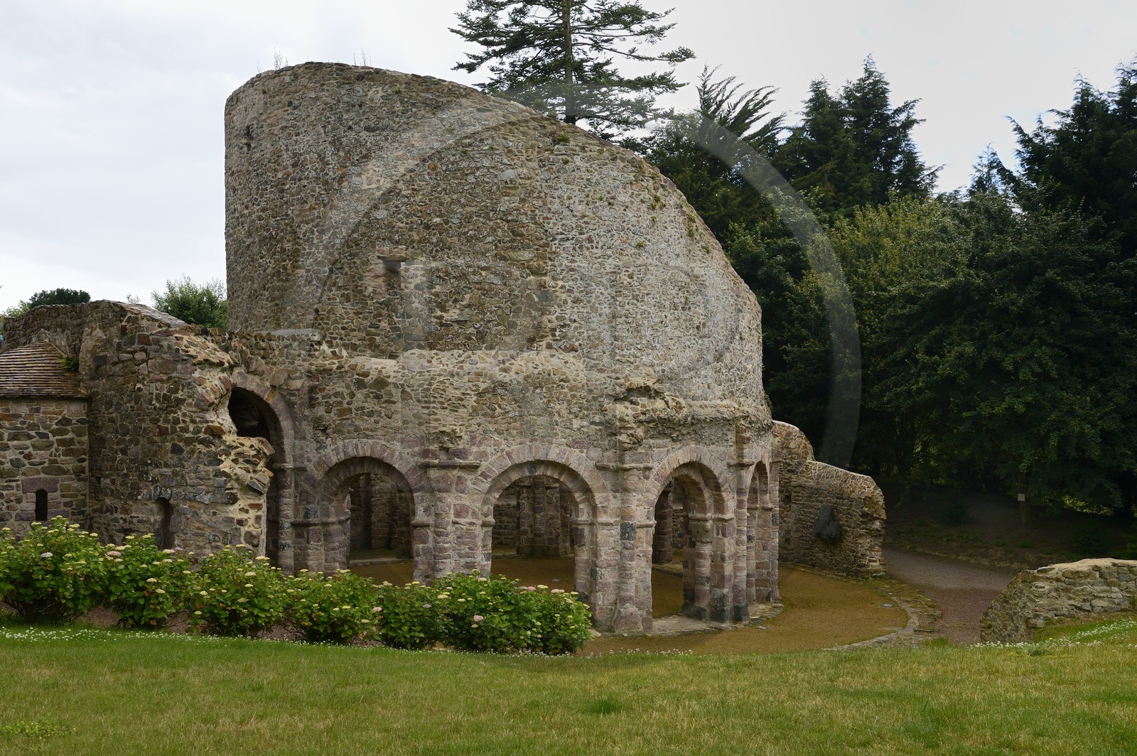 France, Côtes-d'Armor (22), Temple de Lanleff, ancienne chapelle du XIème siècle bati par les Templiers sur le modèle du Saint Sépulcre de Jérusalem