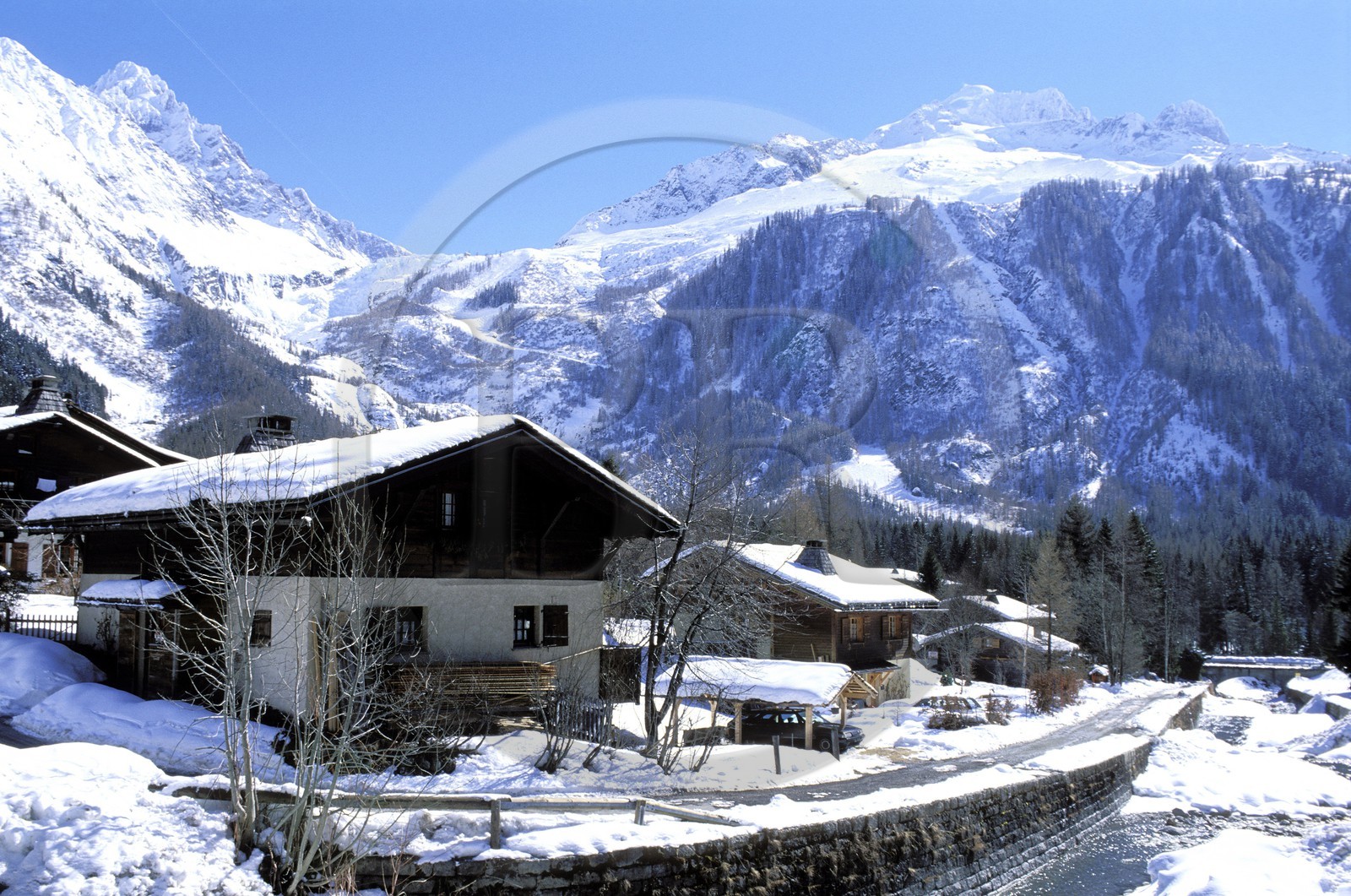 France, Haute Savoie, Chamonix valley, village of Argentiere