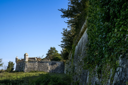 France, Charente-Maritime (17), Saintonge, Marennes-Hiers-Brouage, citadelle de Brouage, labellisé Les Plus Beaux Villages de France, les remparts batis de 1630 à 1640 sont munis d'échauguettes