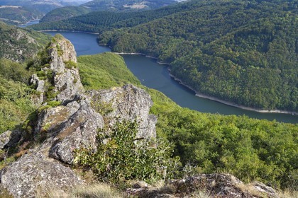 France, Cantal (15), Paulhenc, les Gorges de la Truyère au Rocher de Turlande