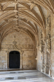 Portugal, Lisbon, Belem, Hieronymites Monastery (Mosteiro dos Jeronimos), listed as World Heritage by UNESCO, the cloister