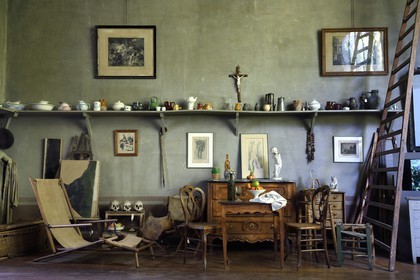 France, Bouches-du-Rhône (13), Aix en Provence, Atelier de Paul Cézanne sur la colline des Lauves avec le mobilier et les accessoires dont il se servait, mention obligatoire