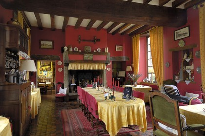 France, Manche (50), Hebecrevon, le château de la Roque, la salle à manger