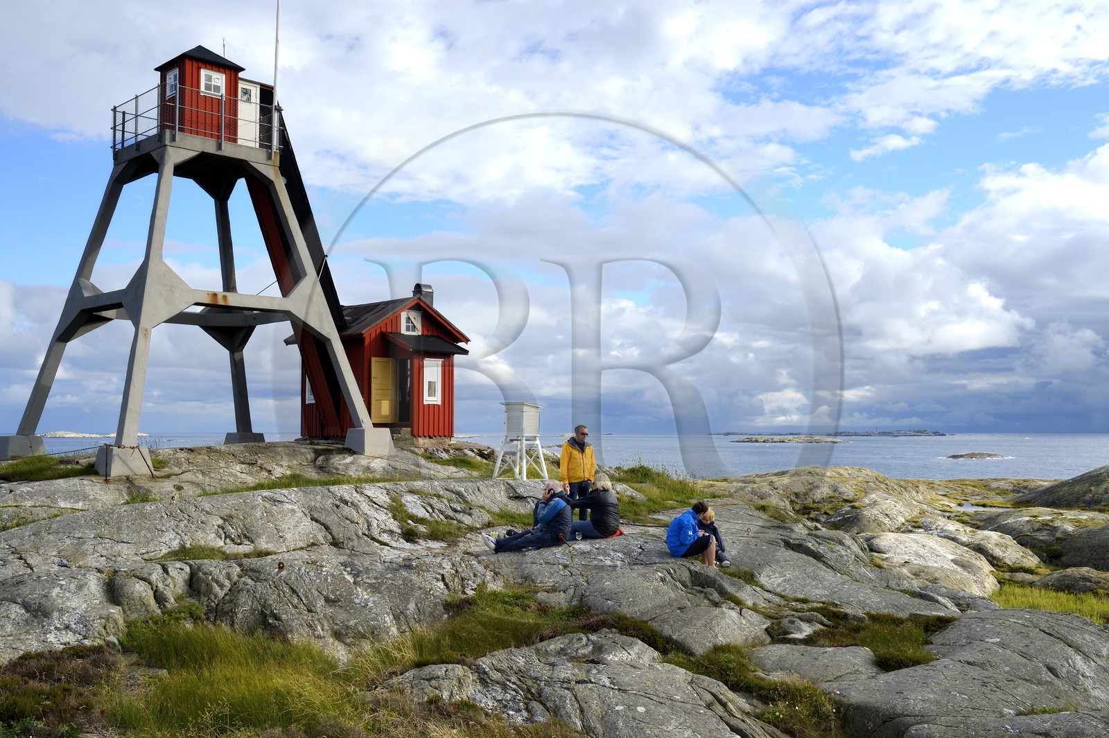 Suède, Västra Götaland, Väderöarna (iles météo) au large de Fjällbacka, la tour d'observation