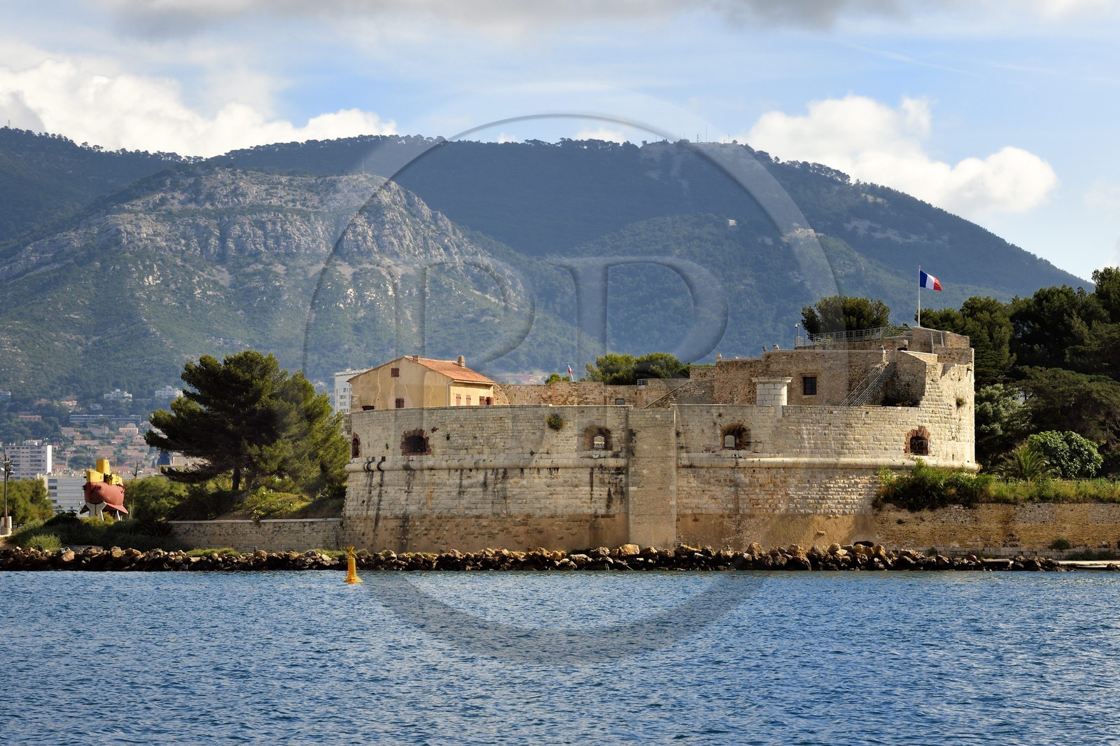 France, Var, Toulon harbour, the Royal Tower (1514), also called Big Tower, at the tip of Pipady in Mourillon district