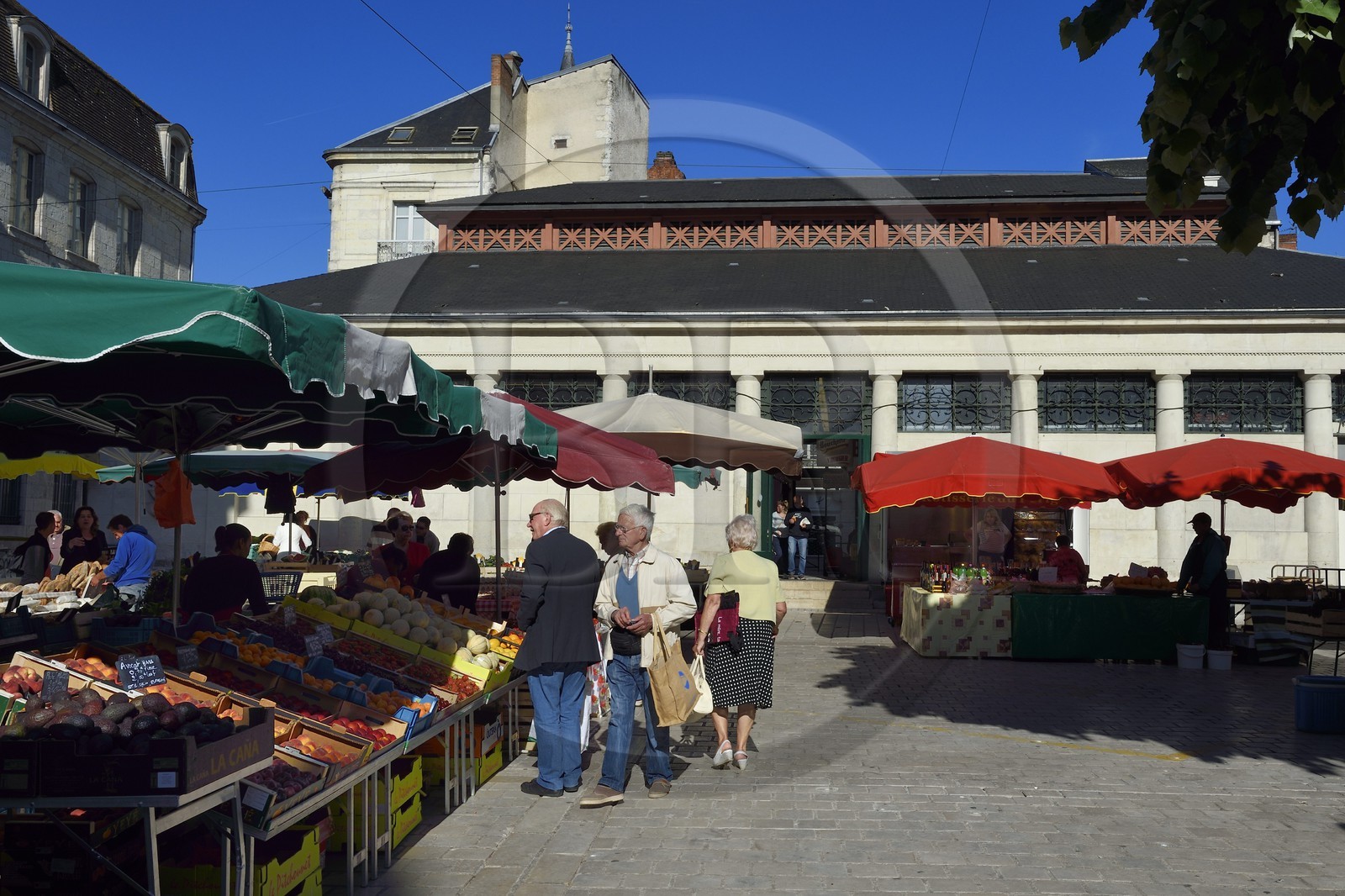 France, Dordogne (24), Périgord Blanc, Périgueux, le marché couvert de la place du Coderc (la halle du Coderc)