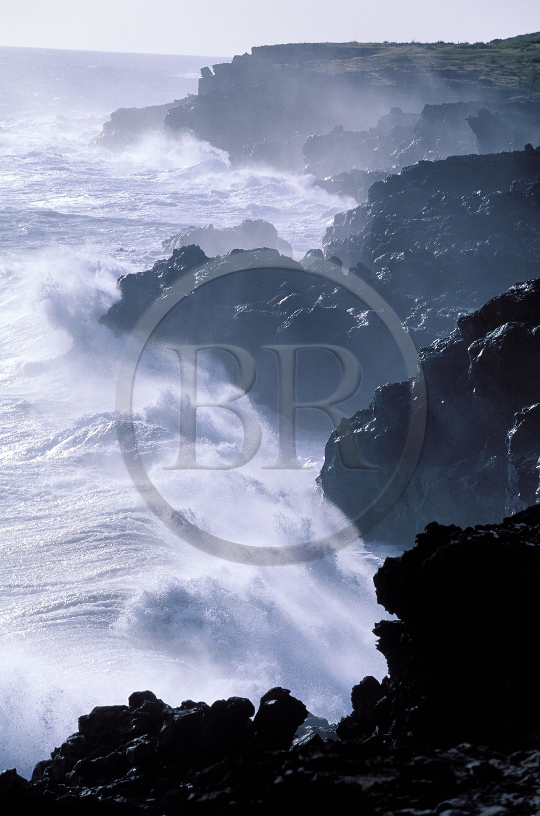 France, île de la Réunion, pointe de Bretagne (ou au sel), tempête sur la côte ouest