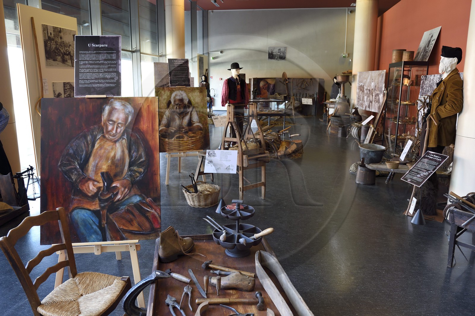 France, Corse du Sud, Sartene, corsican Museum of Prehistory and Archaeology, Art and popular traditions