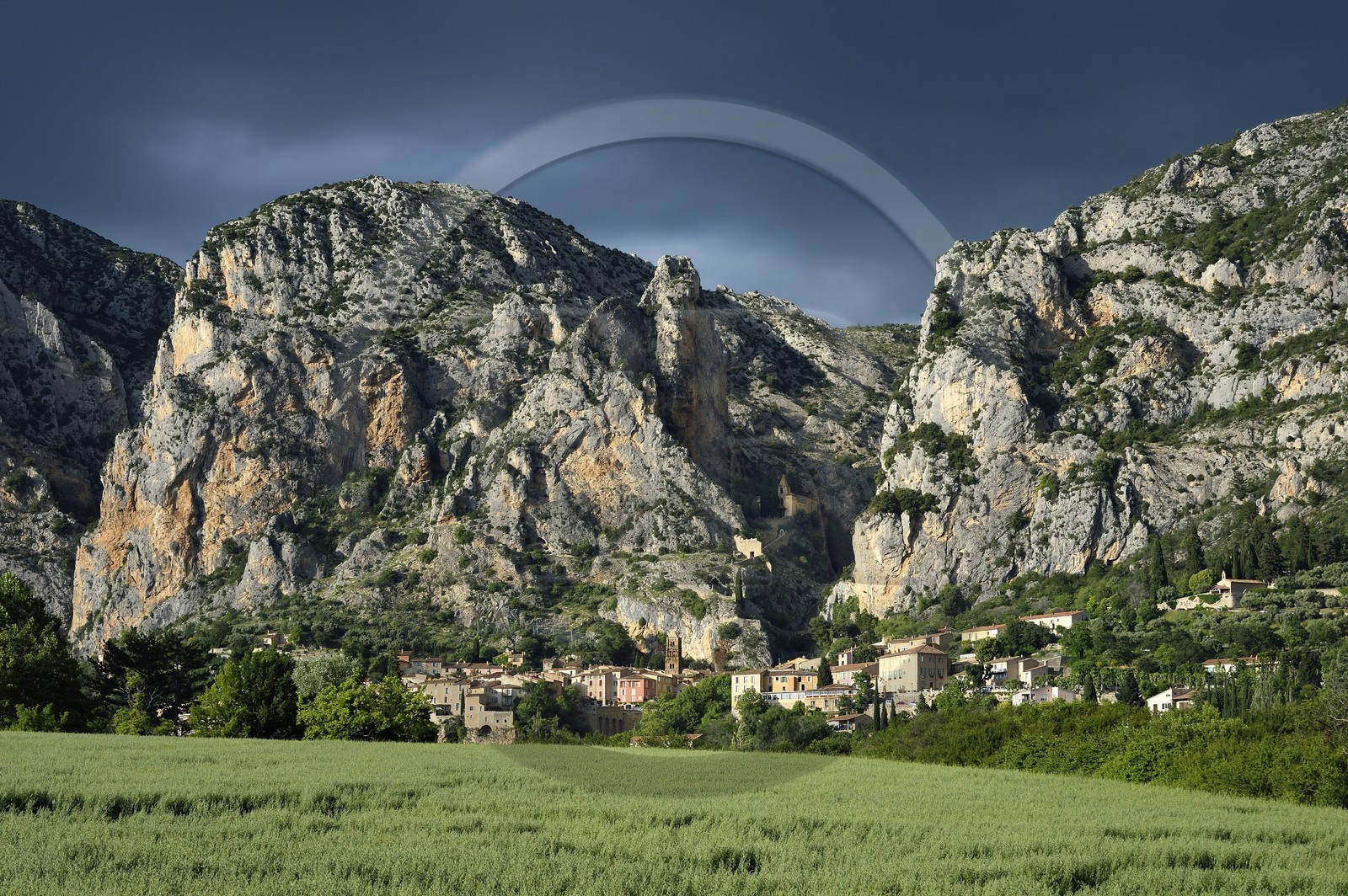 France, Alpes de Haute Provence, Parc Naturel Régional du Verdon, village of Moustiers Sainte Marie, labelled Les Plus Beaux Villages de France (The Most Beautiful Villages of France)