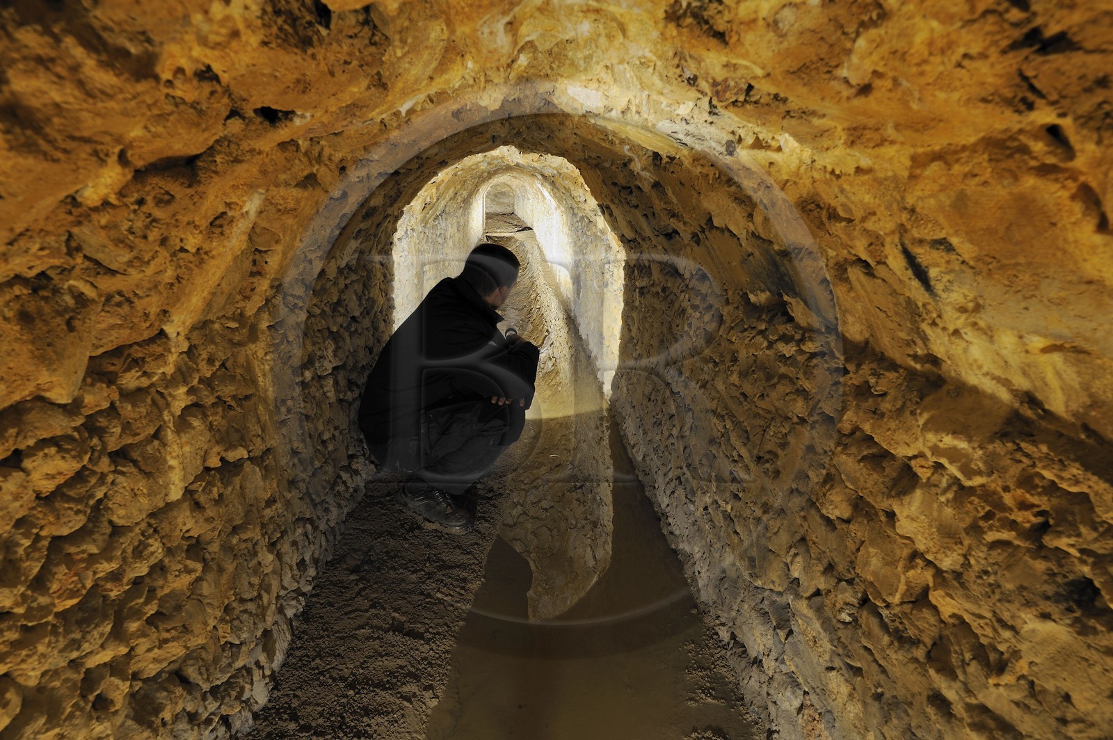 France, Yvelines (78), château de Versailles, classé Patrimoine Mondial de l'UNESCO, le réseau hydraulique souterrain des fontaines