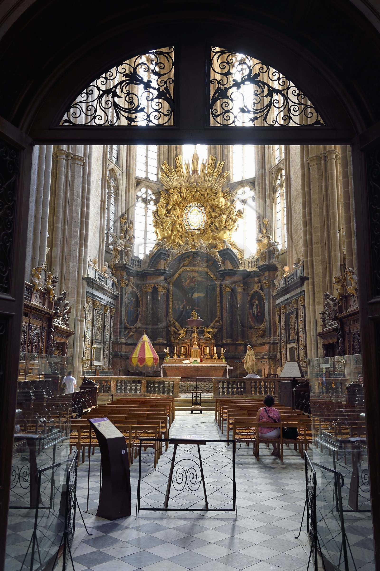 France, Var, Provence Verte, Saint Maximin la Sainte Baume, Sainte Madeleine (St. Mary Magdalene) basilica, the choir