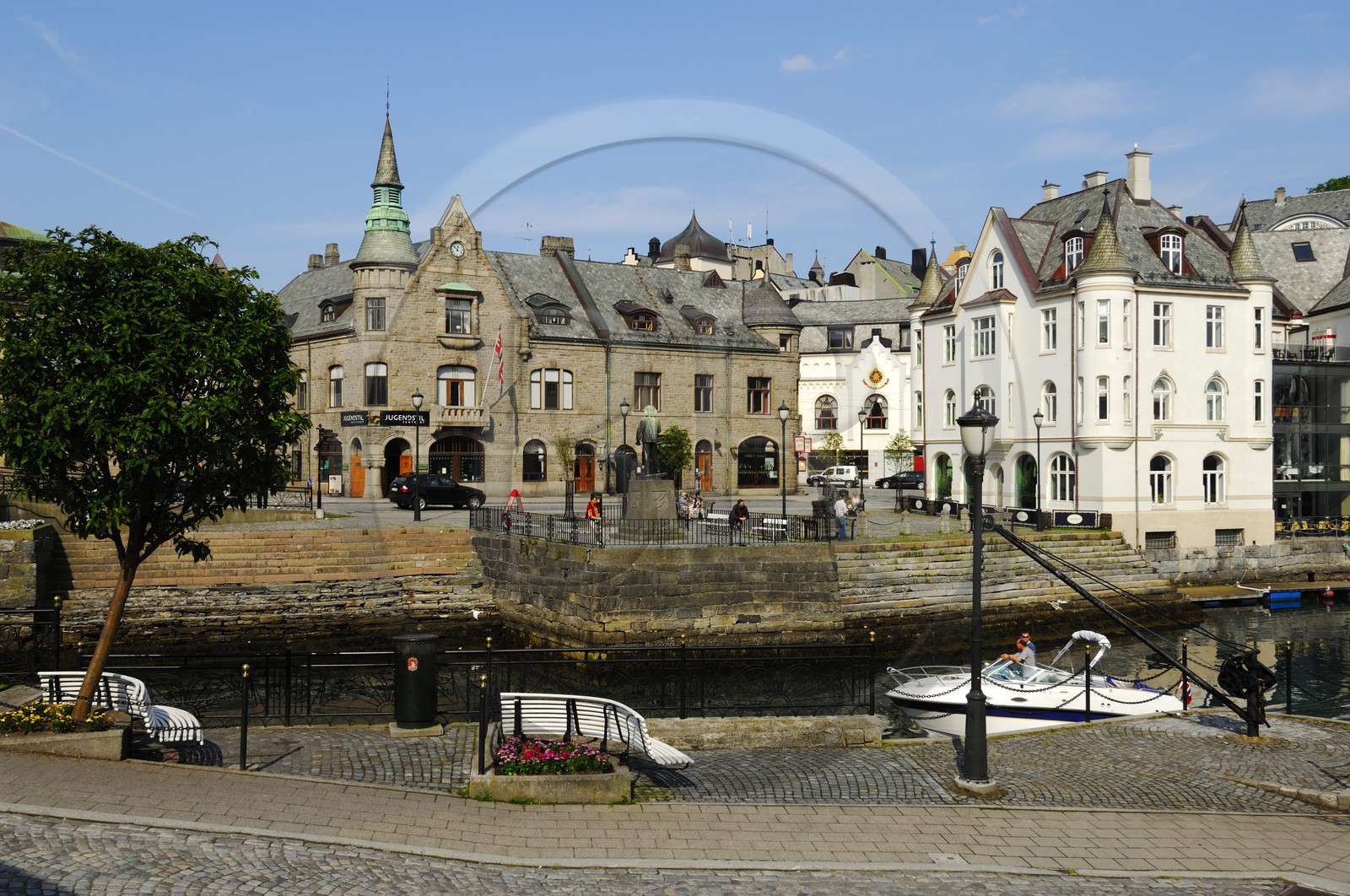 Norway, More Og Romsdal, Alesund, the pharmacy place (Apotekertorget) in the old town