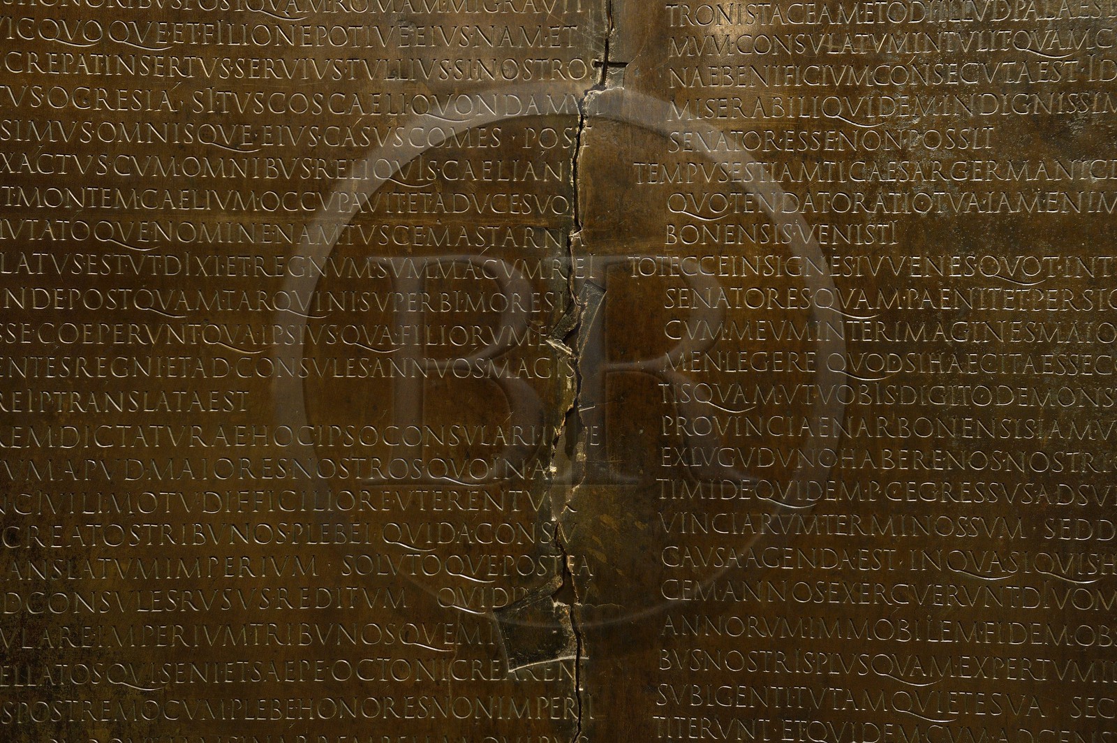 France, Rhone, Lyon, historical site listed as World Heritage by UNESCO, colline de Fourviere, Gallo-Roman Museum of Fourvière, the Lyon Tablet is an ancient bronze tablet that bears the transcript of a speech given in 48 by the Roman emperor Claudius