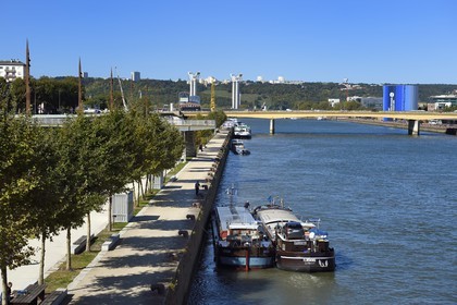 France, Seine-Maritime (76), Rouen, les quais rive gauche nouvellement aménagés