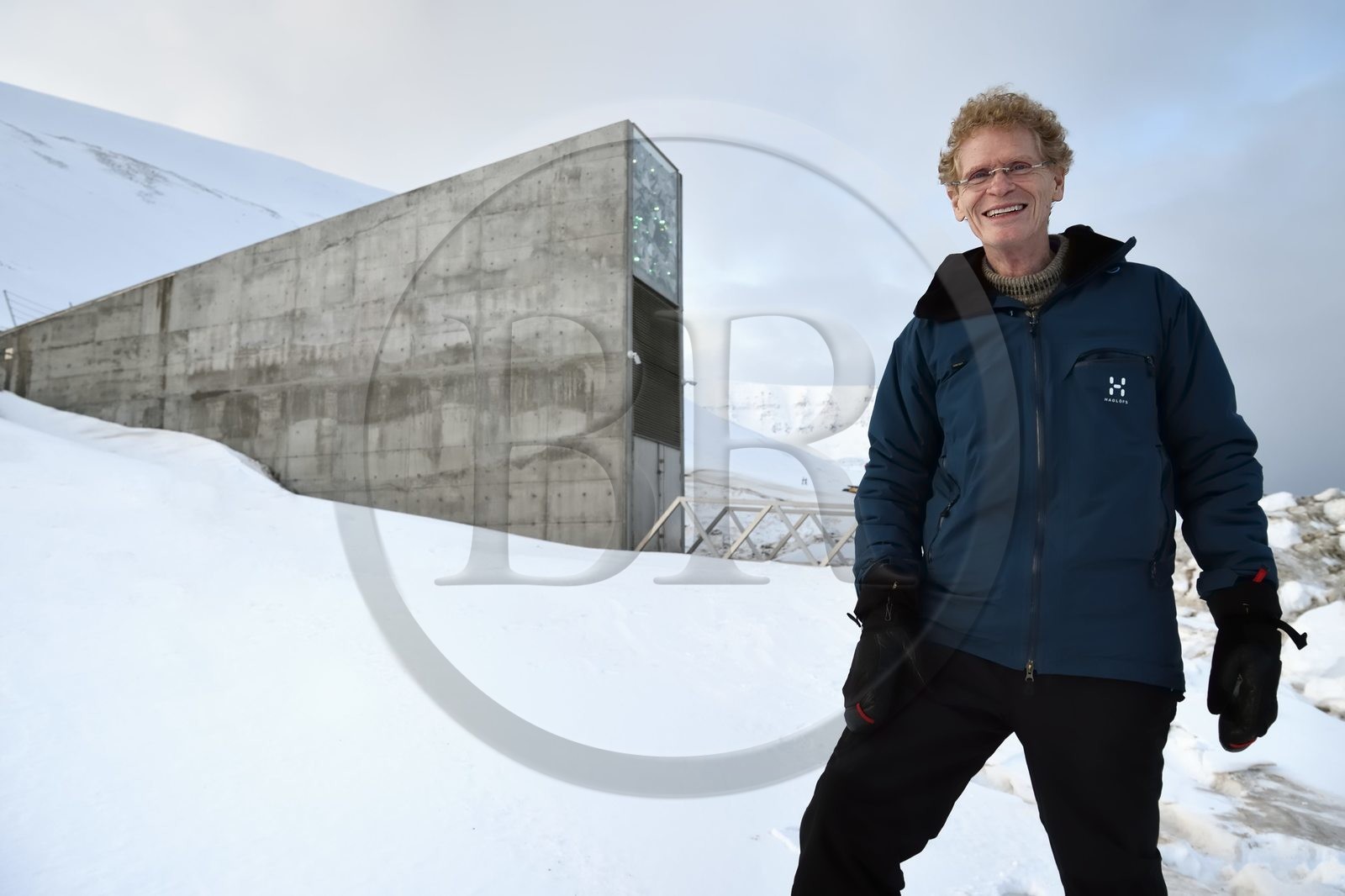 Norvège, Svalbard, Spitzberg, Longyearbyen, Réserve mondiale de semences du Svalbard (banque de graines du Global Seed Vault), Cary Fowler à l'initiative du projet Global Crop Diversity Trust et de la réserve