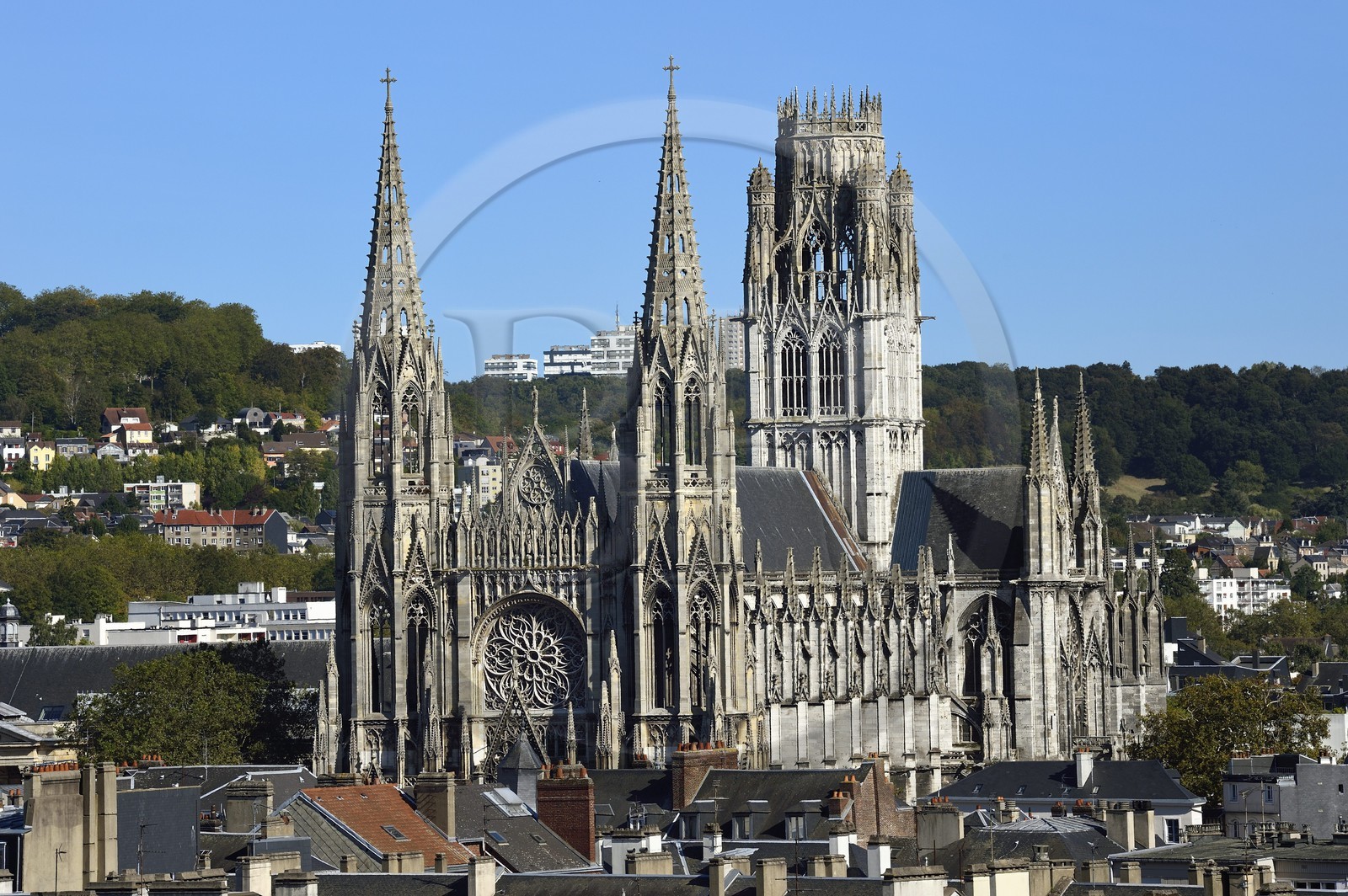 France, Seine-Maritime (76), Rouen, abbatiale Saint-Ouen (XIIème au XVème siècle) de style gothique rayonnant et flamboyant