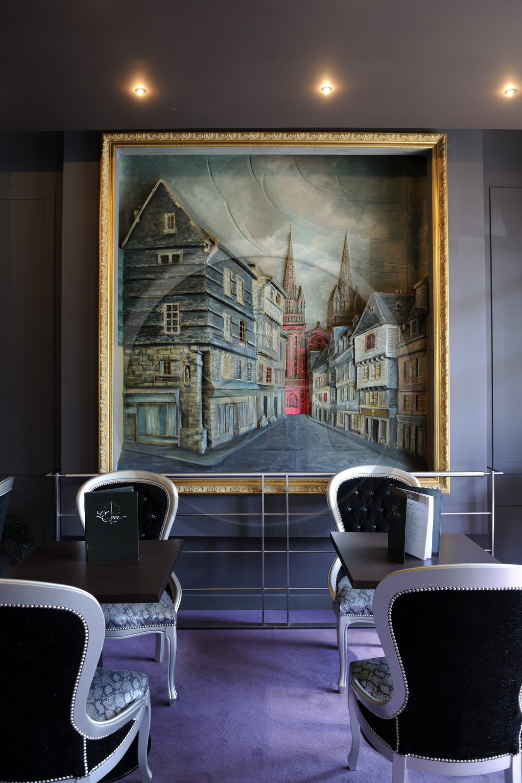 France, Finistère (29), Quimper, intérieur du restaurant de l'épée