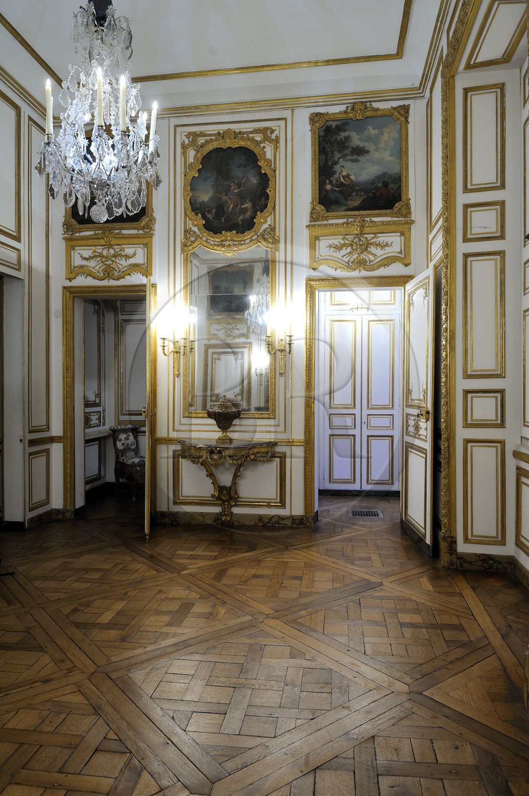 France, Yvelines (78), château de Versailles, classé Patrimoine Mondial de l'UNESCO, les appartement du Roi, le cabinet des dépêches