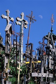 Lithuania (Baltic States), the Zemaitija, the crosses hill in the north of Siauliai. thousands of piled up crosses