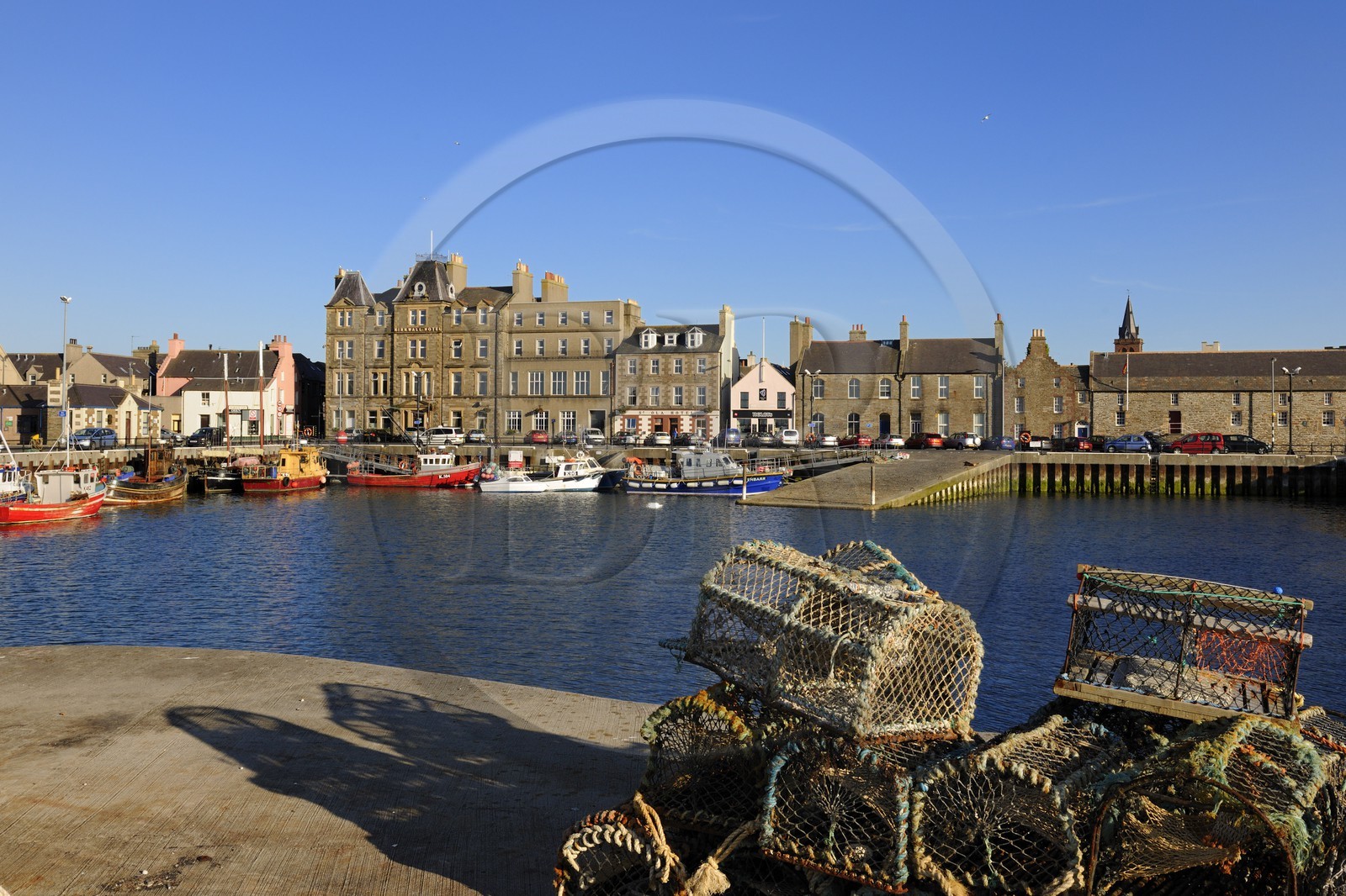 Royaume-Uni, Ecosse, Iles Orcades, Mainland, port de pêche de Kirkwall,
