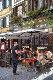 France, Bas Rhin, Strasbourg, old town listed as World Heritage by UNESCO, bierstub and winstub Au Vieux Strasbourg rue du Maroquin