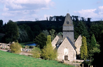 France, Eure, Lyons la Foret village, labelled Les Plus Beaux Villages de France (The Most Beautiful Villages of France), Saint Denis church