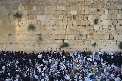 Israel, Jerusalem, holy city, the old town listed as World Heritage by UNESCO, the Western Wall part of the retaining walls of the Temple Mount built by Herod the Great