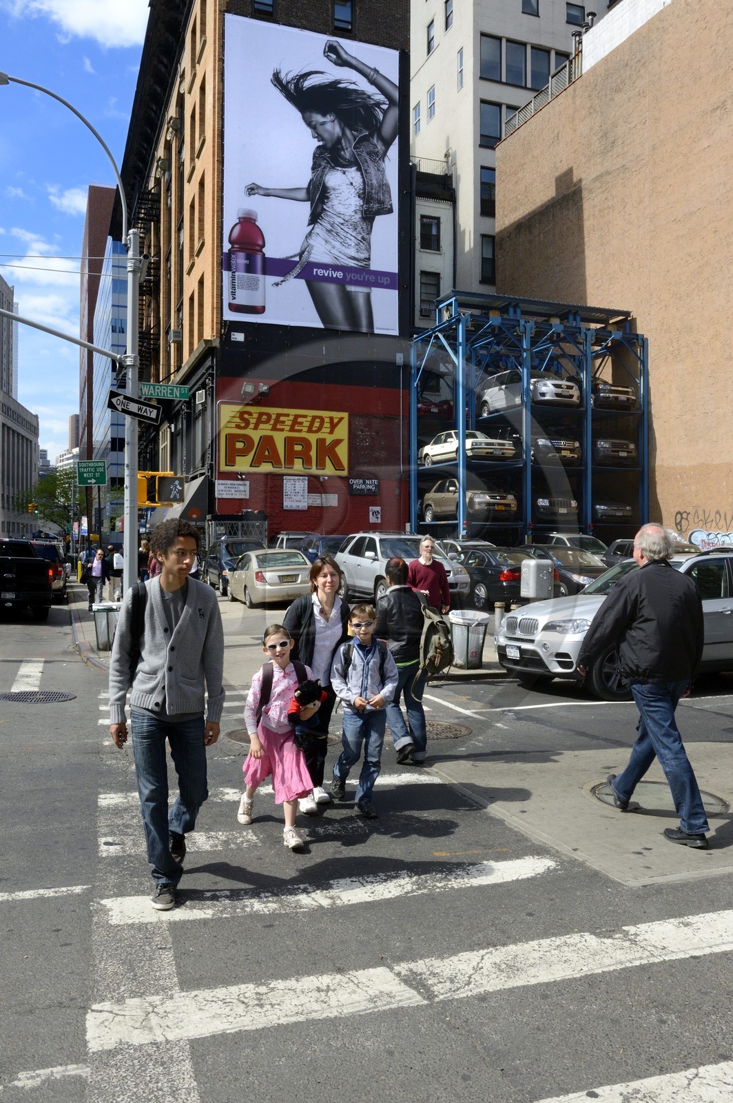 United States, New York, Manhattan, storey car park on West Broadway