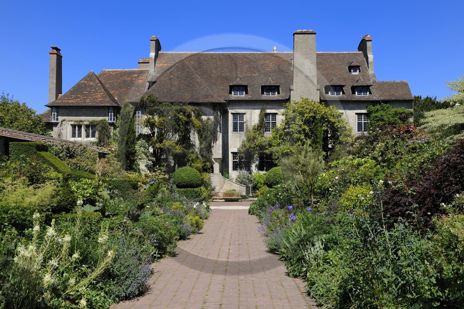 France, Seine-Maritime (76), Varengeville-sur-Mer, manoir du domaine Le Bois des Moutiers