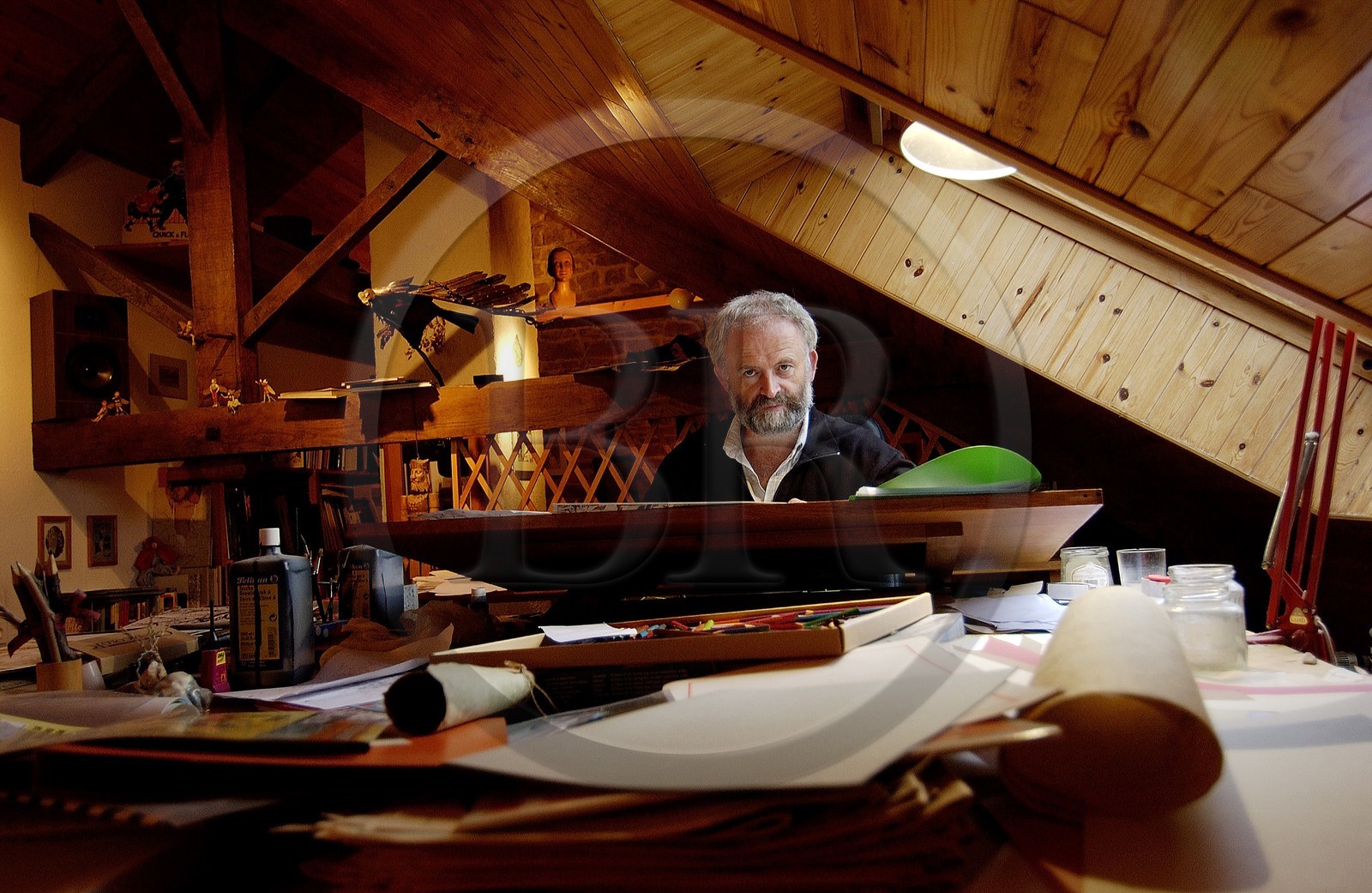 Belgique, Wallonie, région de Bouillon, le dessinateur et scénariste de bande-dessinées Jean-Claude Servais