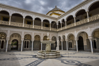 Espagne, Andalousie, Séville, la Casa de Pilatos (la maison de Pilate), palais de style mudéjar, le patio principal