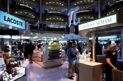 France, Paris, Galeries Lafayette, perfume counter
