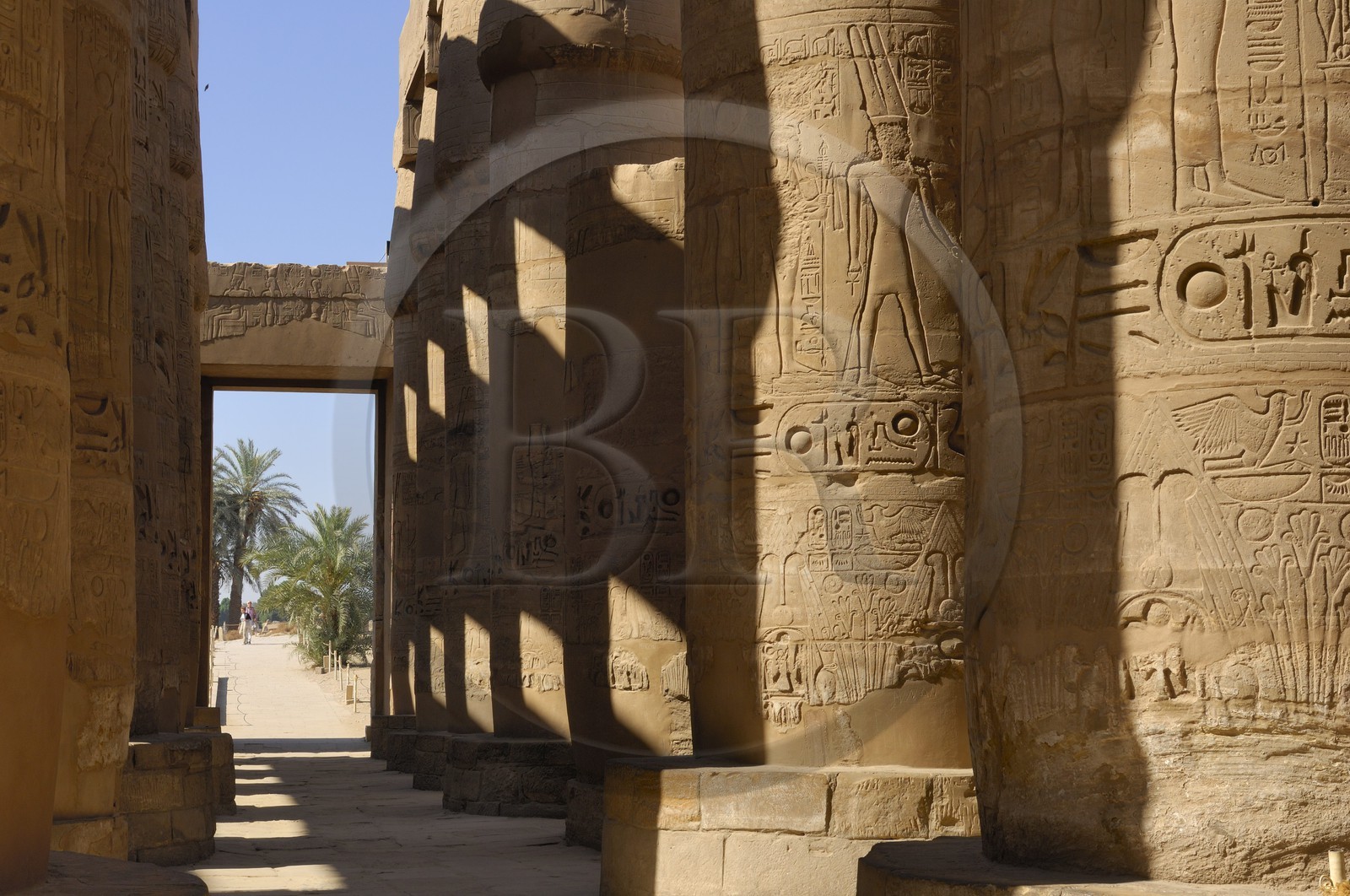 Egypte, Haute Egypte, vallée du Nil, Louxor, Karnak, classé Patrimoine Mondial de l'UNESCO, Grande Salle Hypostyle