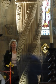 Royaume-Uni, Ecosse, Midlothian, Roslin, la Chapelle Rosslyn, la Colonne de l'Apprenti