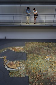 France, Rhône (69), Saint-Romain-en-Gal, musée gallo-romain de Saint-Romain-en-Gal, mosaïque du châtiment de Lycurgue datant du IIe siècle après J.C.