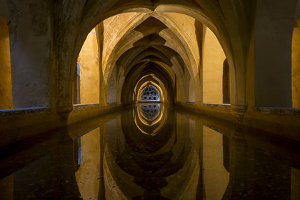 Spain, Andalusia, Seville, the Alcazar of Seville (Reales Alcazares de Sevilla), listed as World Heritage by UNESCO, Royal Baths of Dona Maria de Padilla