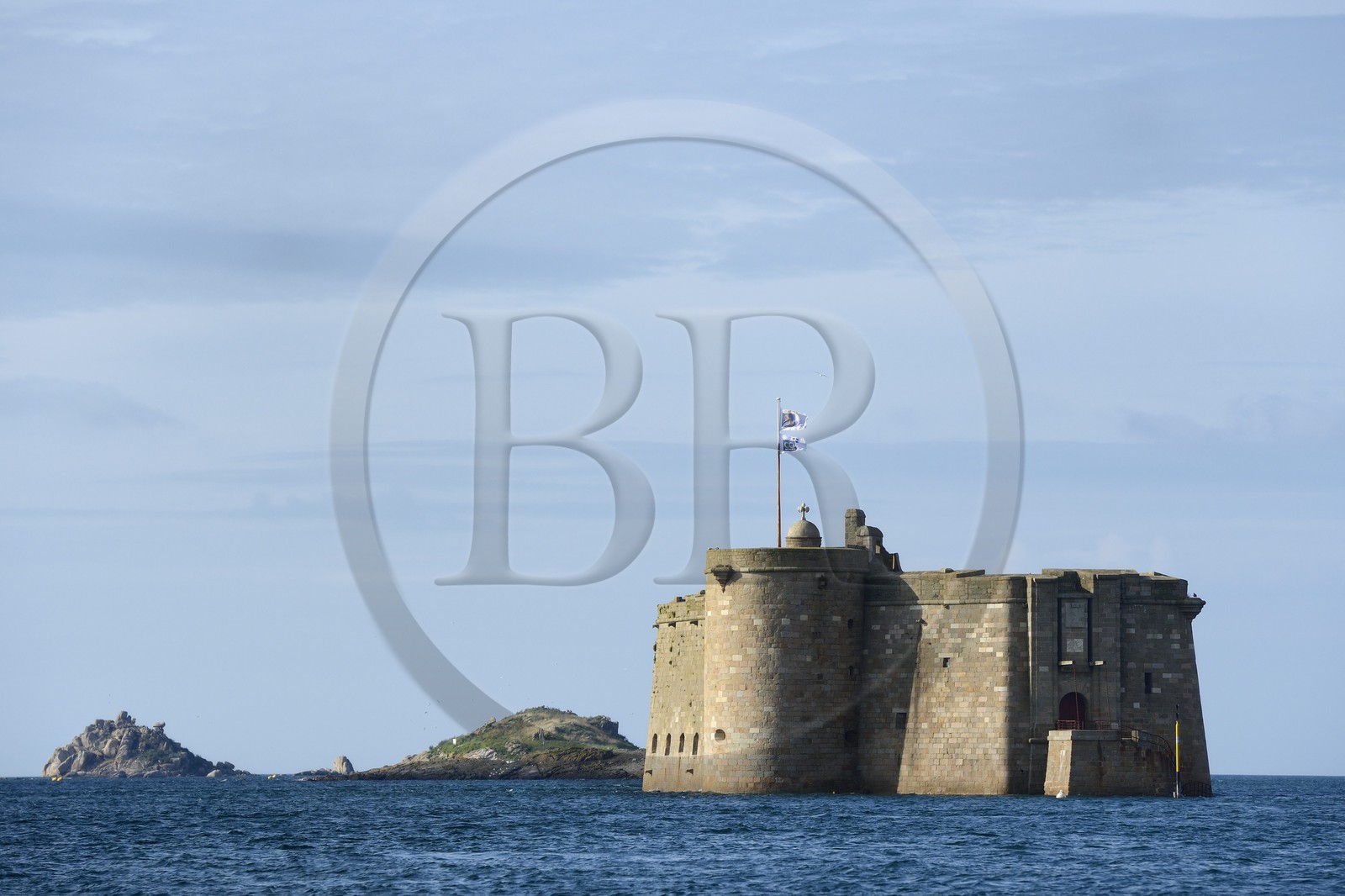 France, Finistère (29), baie de Morlaix, Carantec, le château du Taureau construit par Vauban au XVIIe siècle