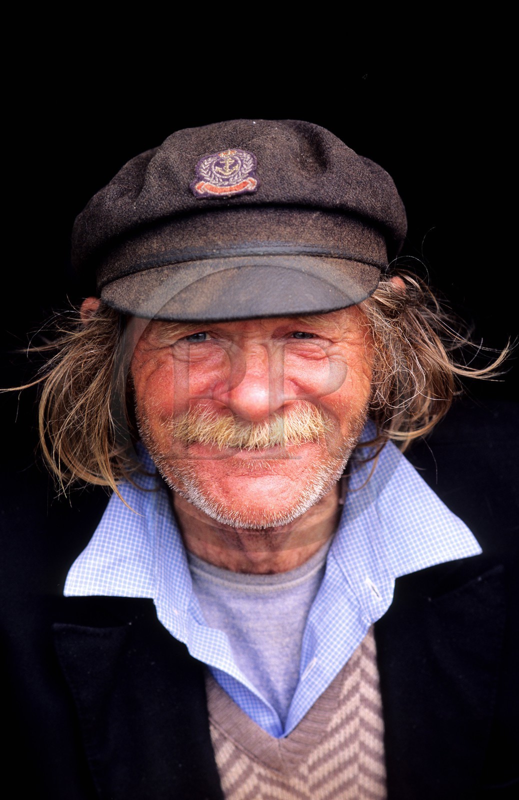 France, Manche (50), îles Chausey, portrait d'un ancien marin