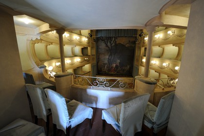 Italie, Toscane, l’Ile d’Elbe, Portoferraio, Teatro Dei Vigilanti fut érigé dans une église pré-existante mais non consacré sous les ordres de Napoleon 1er, c'est aujourd'hui encore le seul théatre de l'ile