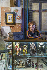 France, Vaucluse, Avignon, Maison de Fogasse, a place combining a subtle blend of culture, fashion, art and gastronomy, its owner Corinne Chicheportiche