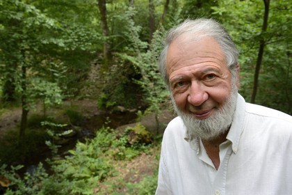 France, Morbihan, forest of Broceliande, Trehorenteuc, the writer and storyteller Jacky Ealet