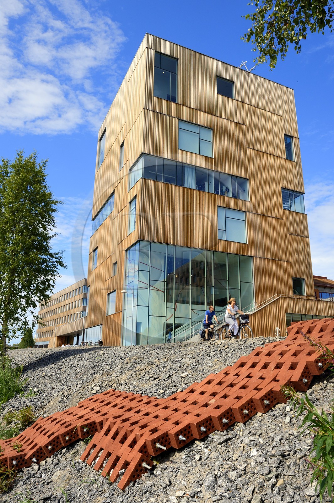 Sweden, Vasterbotten County, Umea, the Bildmuseet (Museum of Contemporary Art and Visual Culture) at Umea Arts Campus along the Ume River (Umeälven)