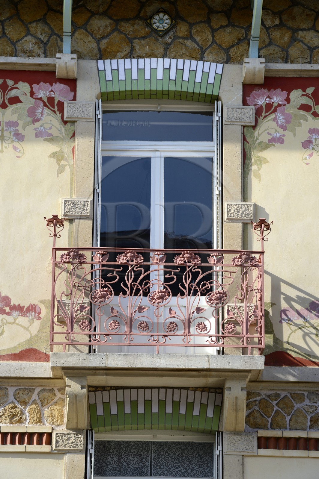 France, Meurthe-et-Moselle, Nancy, Rue Felix Faure, Art Nouveau subdivision house by architect Cesar Pain