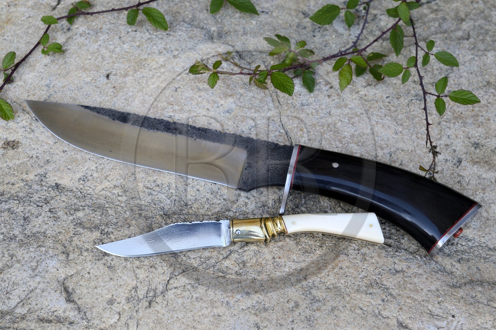 France, Corse-du-Sud (2A), Alta Rocca, village de Levie, Atelier du Lotus où les couteaux traditionnels sont encore forgés à la main