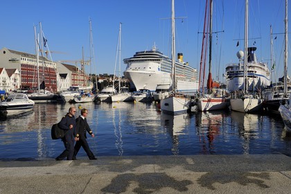 Norvège, Rogaland, Stavanger, le vieux port (Vagen)