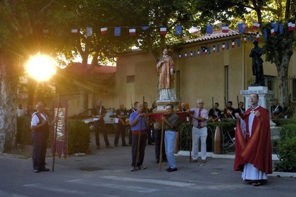 France, Var (83), la Provence Verte, Bras, the Bravade (bravado), procession of Saint Etienne