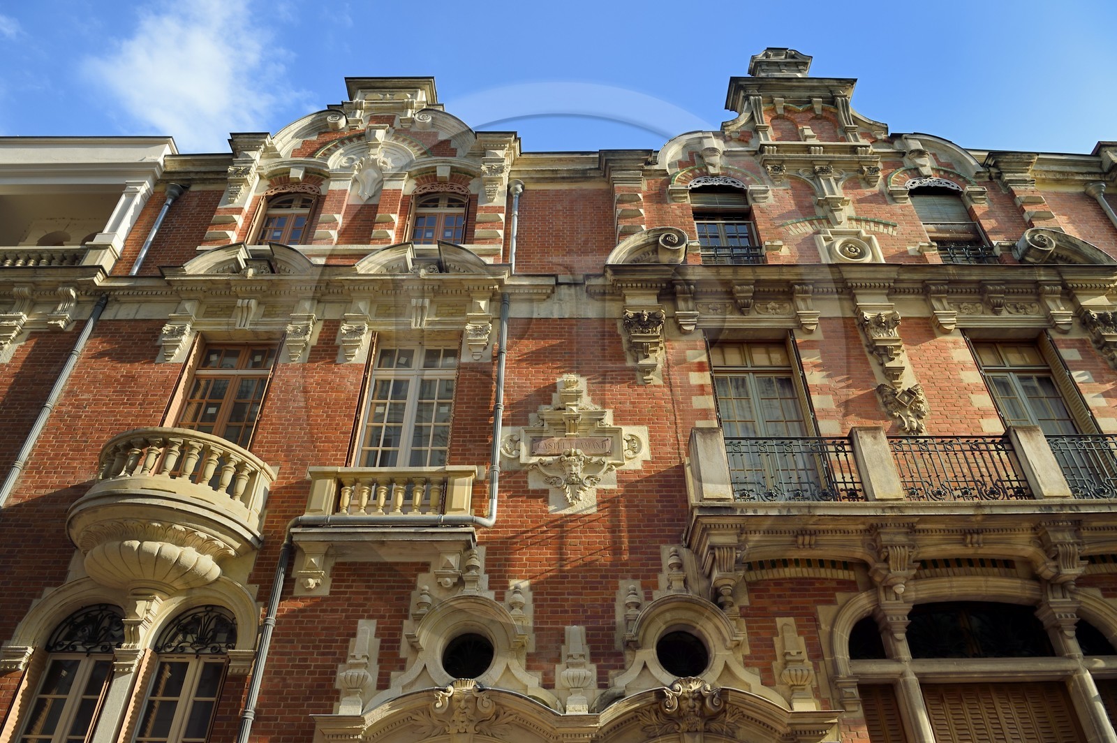 France, Allier (03), Vichy, rue de Belgique, le Castel Flamand construit à la fin du XIXe siècle par l'architecte Mizard