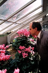 France, Paris (75), jardin du Luxembourg, M. Le Hideux, responsable des serres