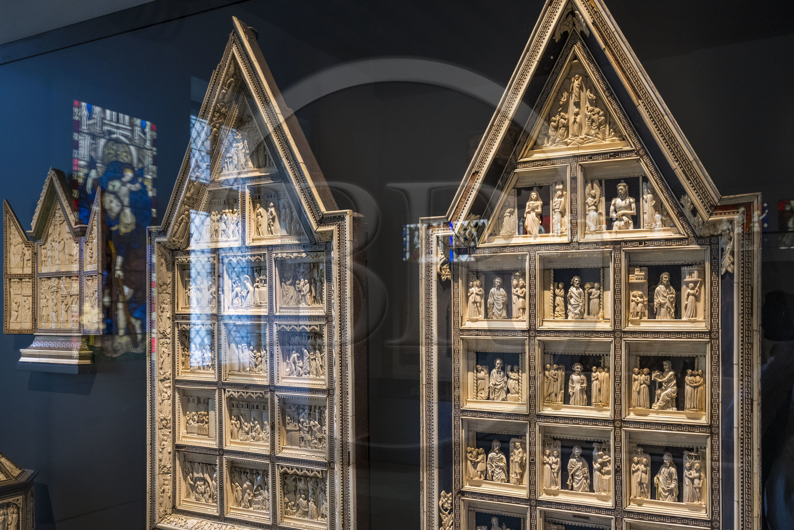 France, Paris (75), Musée de Cluny - Musée national du Moyen-Age, panneau de retable dit Oratoire des Duchesses de Bourgogne, Florence ou Venise, fin du XVe siècle