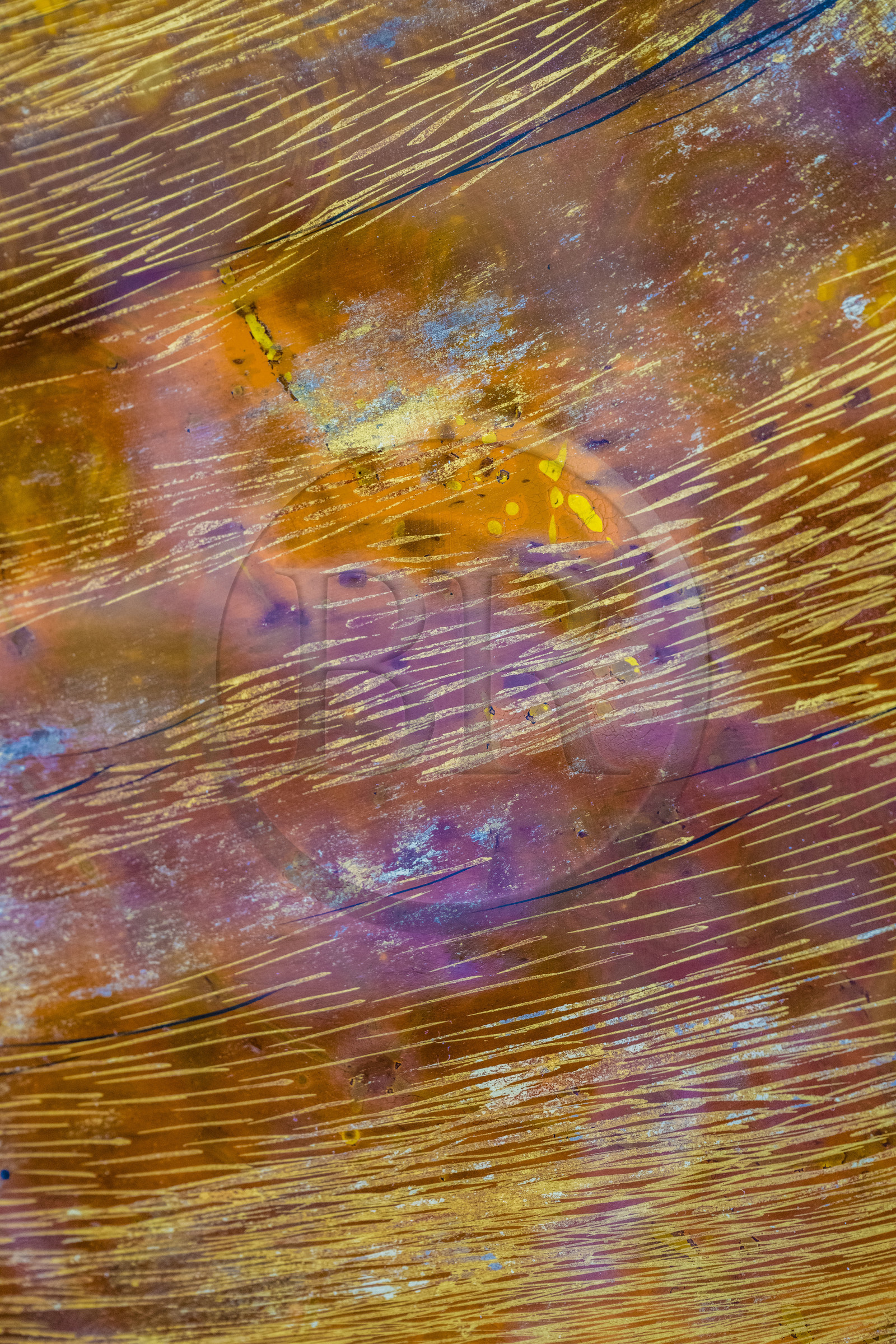 France, Hauts-de-Seine (92), Colombes, oeuvres de l'artiste et laqueur Isabelle Emmerique dans son atelier